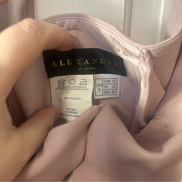 Alexander by Daymor 1373 Button Back Off The Shoulder Dress. - Picture 6 of 10